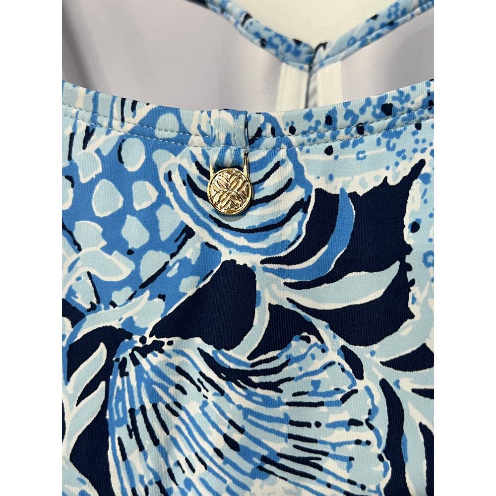 Lilly Pulitzer Blue Floral One-Piece Swimsuit - Picture 8 of 13